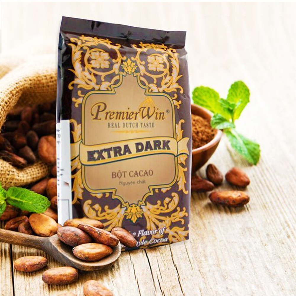 Вьетнамское КАКАО-порошок PremierWin Extra Dark 100%, 250г