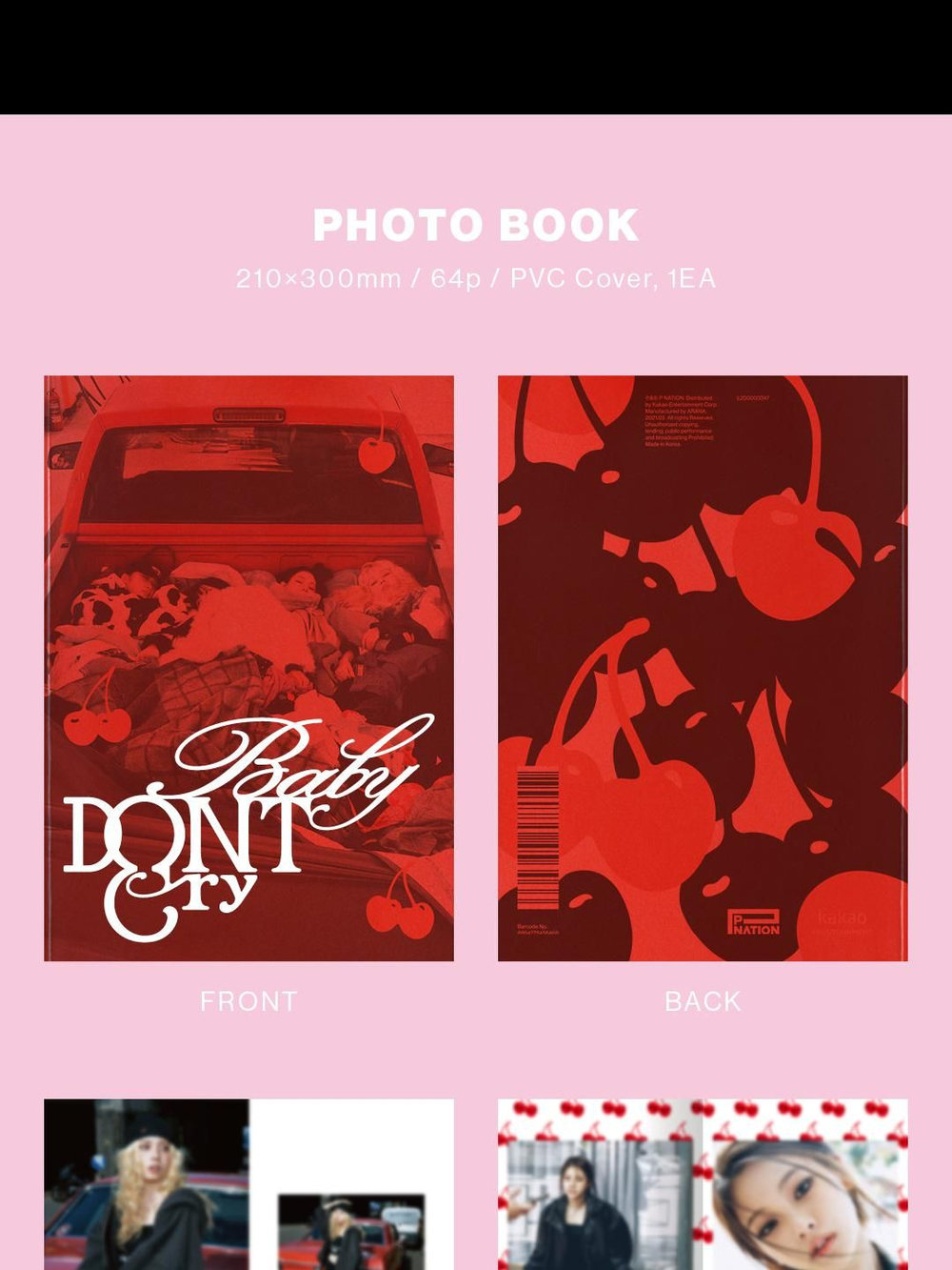 публикация BABY DONT CRY - F GIRL Debut Single PHOTOBOOK