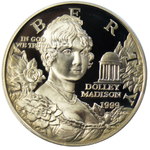 1 доллар 1999 (P) (Долли Мэдисон. Дом Монпелье) PROOF