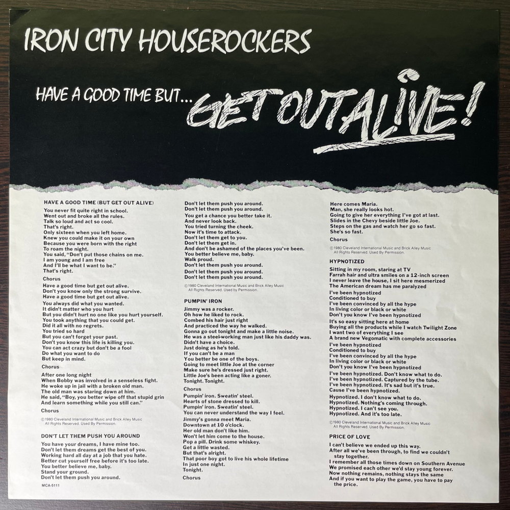 Iron City Houserockers ‎– Have A Good Time (США 1980г.)