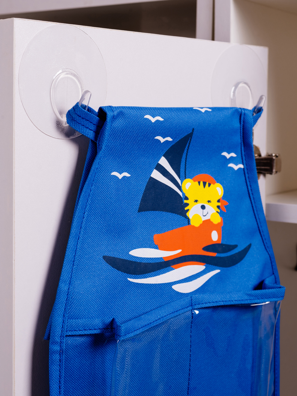 Кармашки в садик 83х24 Тигрёнок (синий)