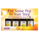 NOW Foods, Solutions, Put Some Pep in Your Step, набор эфирных масел для бодрости, 4 флакона по 10 мл (1,3 жидк. Унции)