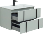 Тумба с раковиной Allen Brau Reality 1.32005.PWM 80 рapyrus white matt