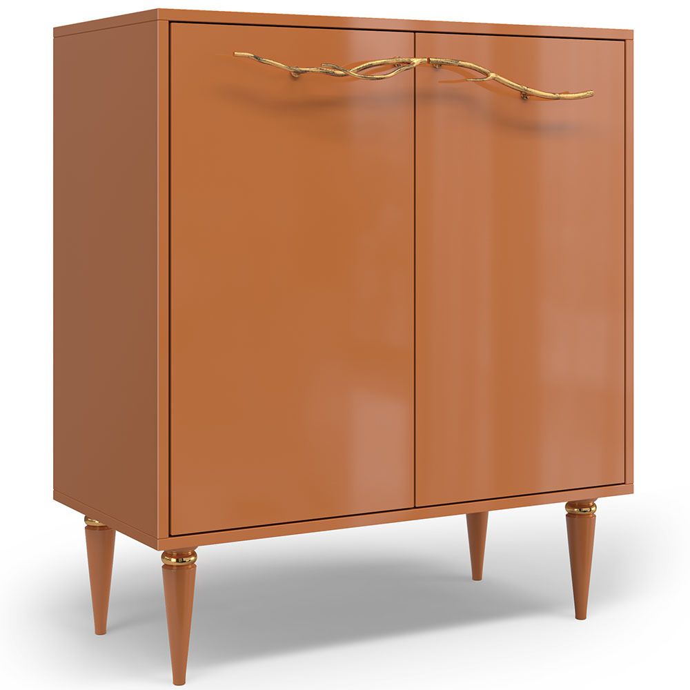 Комод Арт Колор Классик Голд с 2 полками Томленый оранжевый