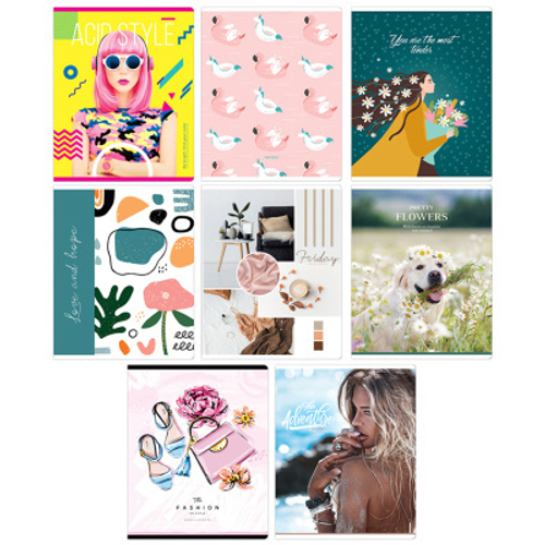 Тетрадь 48л., А5, клетка ArtSpace "Микс. Girl's collection" И