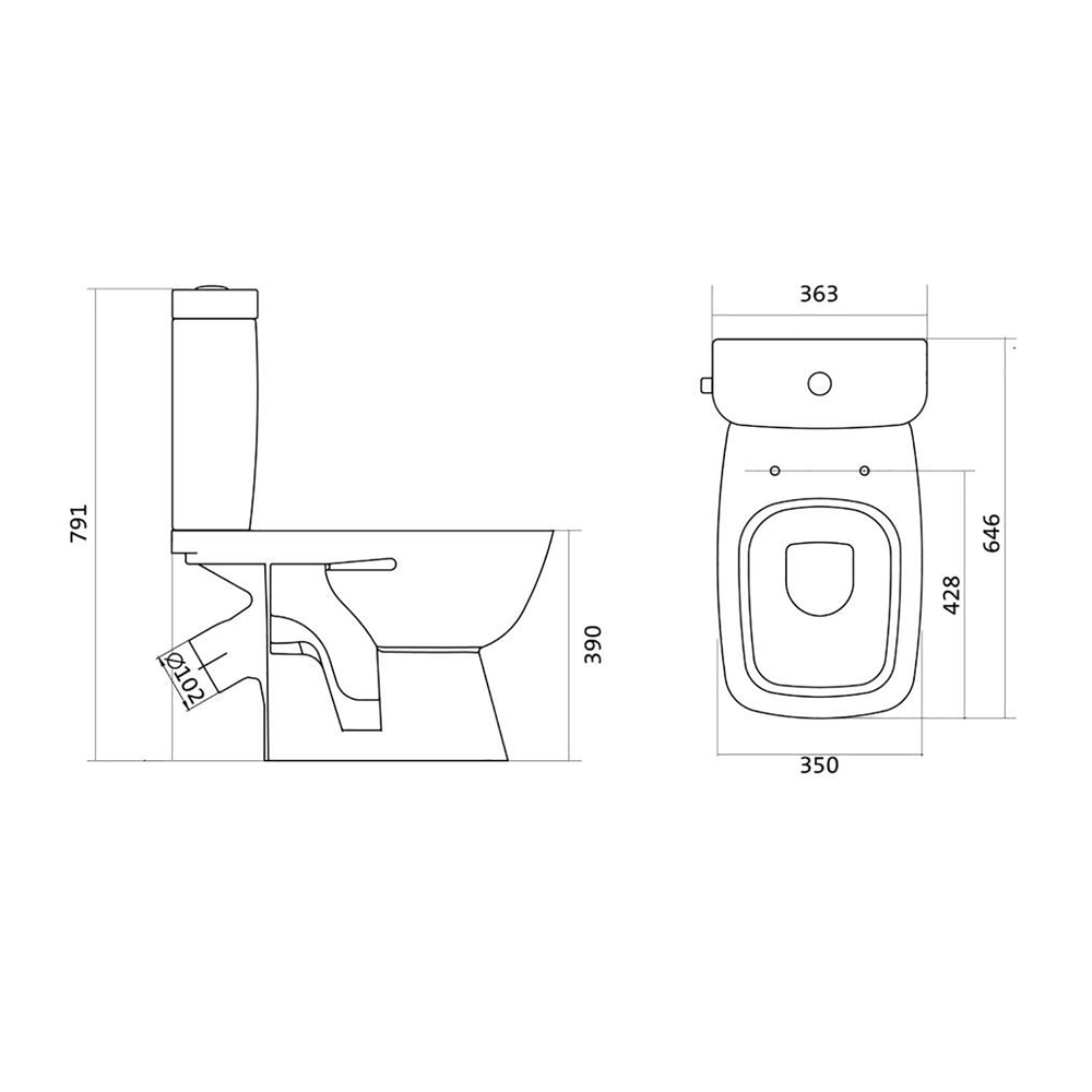 Унитаз-компакт "Нео Лайт" М/Л(кос.вып, нижн.подв,2-кн.арм, Oliveira,дюро/лифт/съём сид.)(Santek)