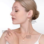 Подвеска «Пуговица» из красного золота с фианитами