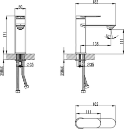 Смеситель для раковины STWORKI Сортланд S10010CR хром