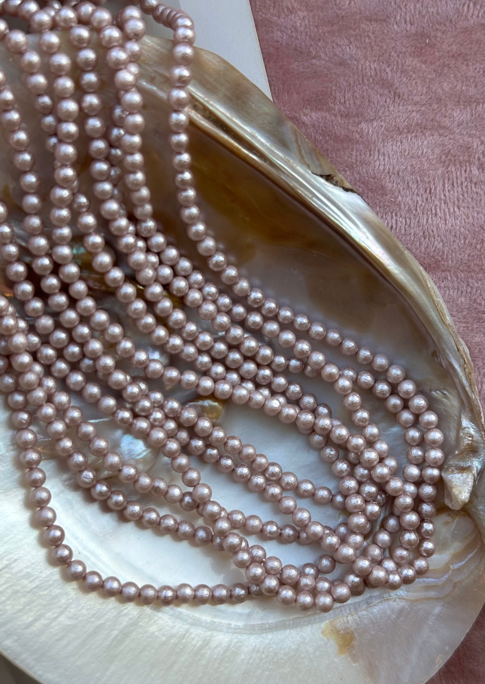 "Жемчуг круглый" 4мм, "Майорка. Имитация" (нить)