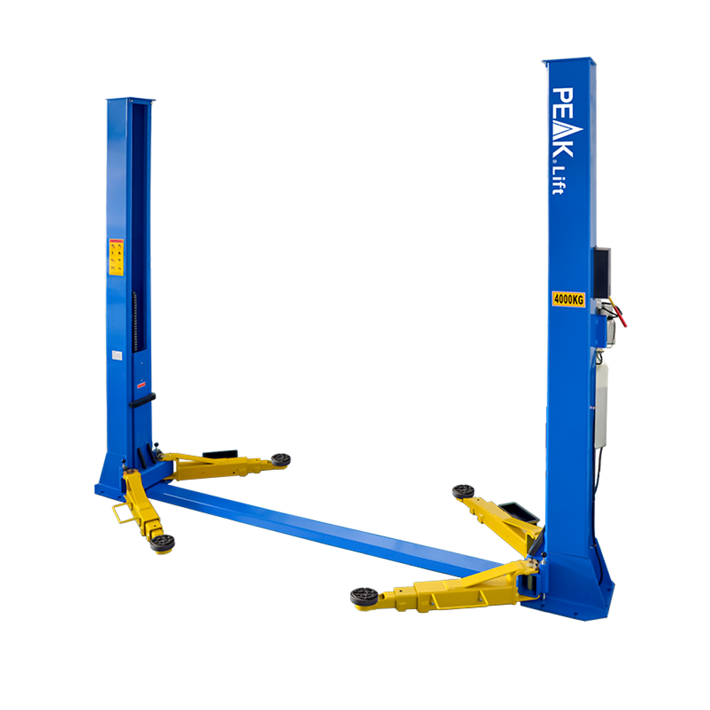 PEAK 208 Двухстоечный электрогидравлический подъемник 4 т. Снятие стопоров с одной колонны