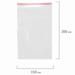 Пакеты с замком ZIP LOCK "зиплок" комплект 100 шт. 150х200 мм ПВД толщина 40 микрон BRAUBERG (4 штуки в упаковке)