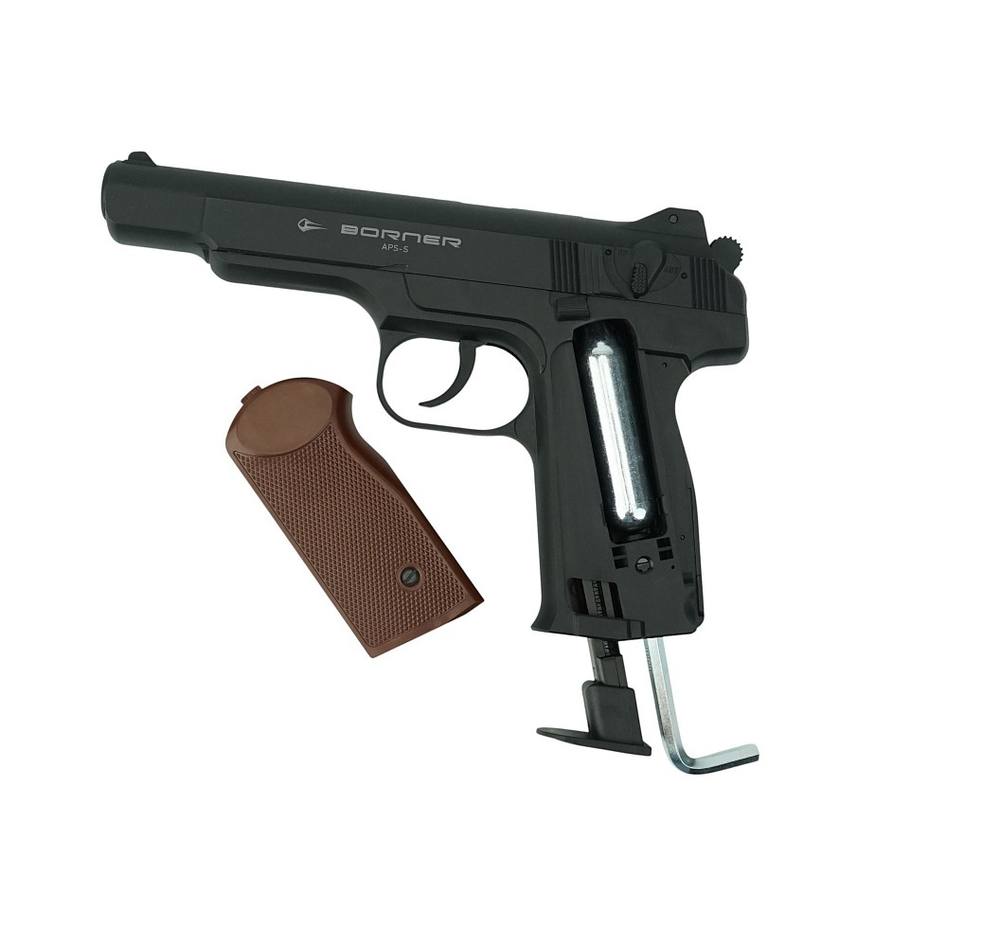 Пистолет пневматический Borner APS-S 4,5 мм пластик