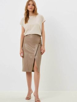 Юбка кожаная