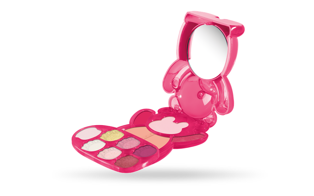 Pupa Шкатулка для макияжа Happy Bear, тон №002, Розовые и золотые оттенки, 11,1 гр