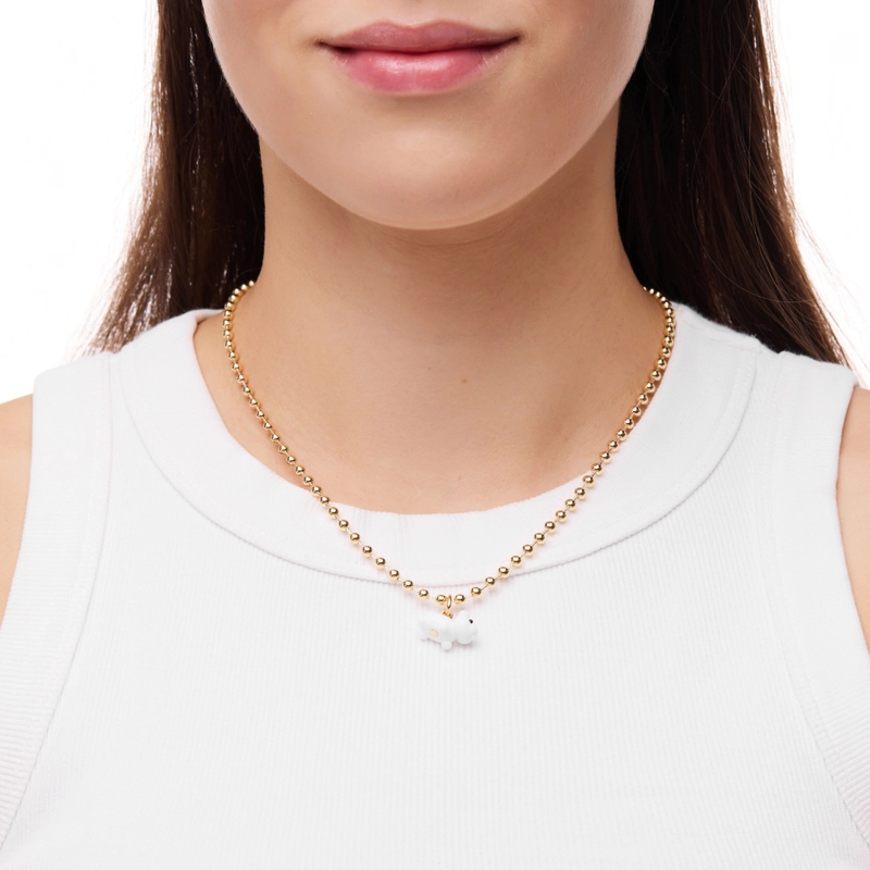 Колье Мой Любимый Пушистик на Цепочке – Белый кот