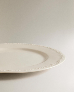 Zara Home набор столовой посуды из фаянса, цвет кремовый, 28.4 см