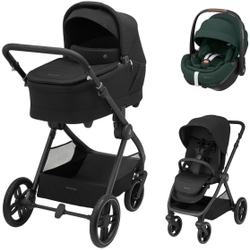 Коляска детская Maxi-Cosi Oxford Plus 3 в 1 с автокреслом Pebble 360 Pro Twillic Green 1978390110 PlusTwillic Black/Черный