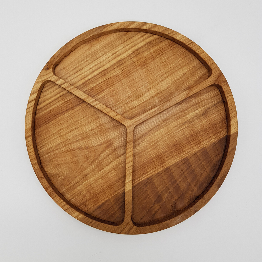 Менажница "Классик" круглая; 3 секции; D=300; Н=25мм.