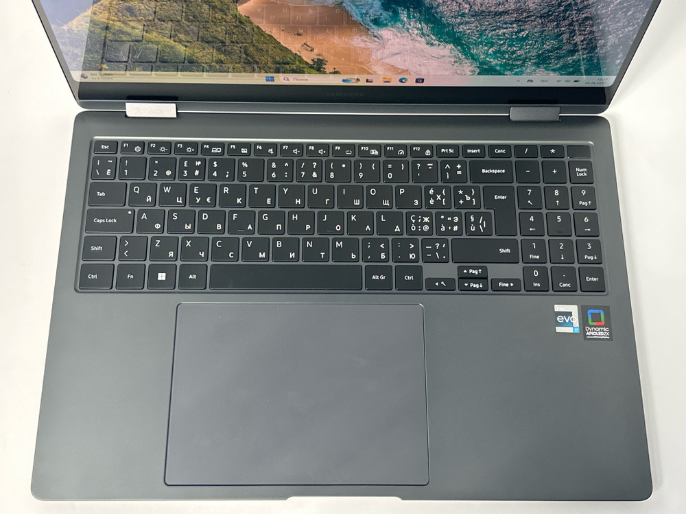 Ноутбук Samsung Galaxy Book 3 Pro 360 NP964 (NP964QFG-KA1IT) 16"/ Intel Core i7 1360P/RAM 16 GB/SSD 512 GB/ Intel Iris Xe graphics/2880х1800/OLED/Windows 11/Подсветка кл-ры: LED/графитовый. Состояние: A1