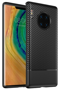 Тонкий чехол на Huawei Mate 30 Pro стиль карбон, серии Fit от Caseport