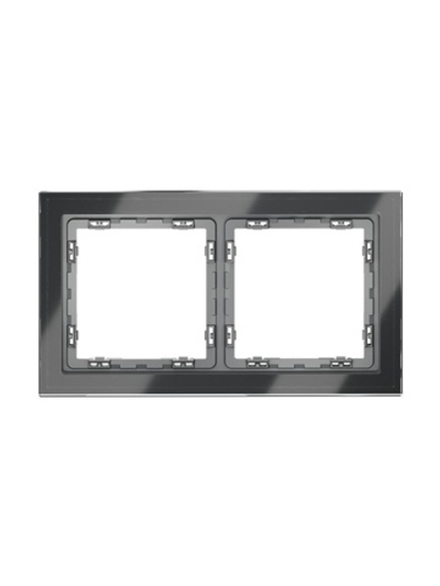Рамка 2-м S70 стеклян. графит Voltum VLS110207