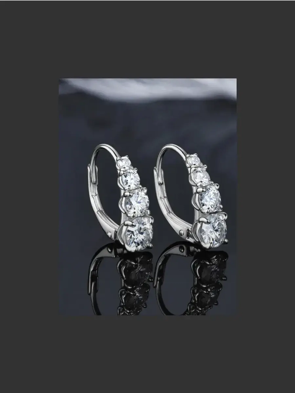 Серьги с муассанитами