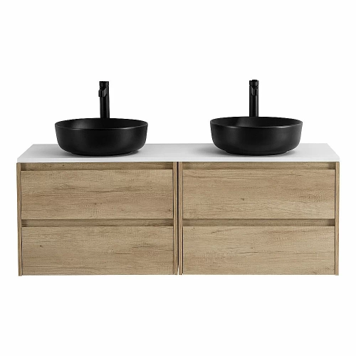 Тумба с раковинами и столешницей BelBagno KRAFT 140 Rovere Nebrasca Nature