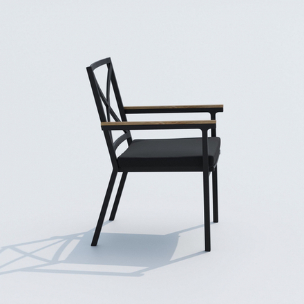 Стул Ideal Patio ФЕСТА черный - каркас карбон