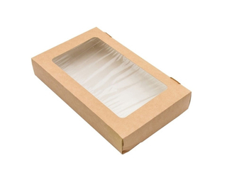 Упаковка ECO ТАВОХ 1450 КРАФТна вынос с окном /1 шт 250x150x40