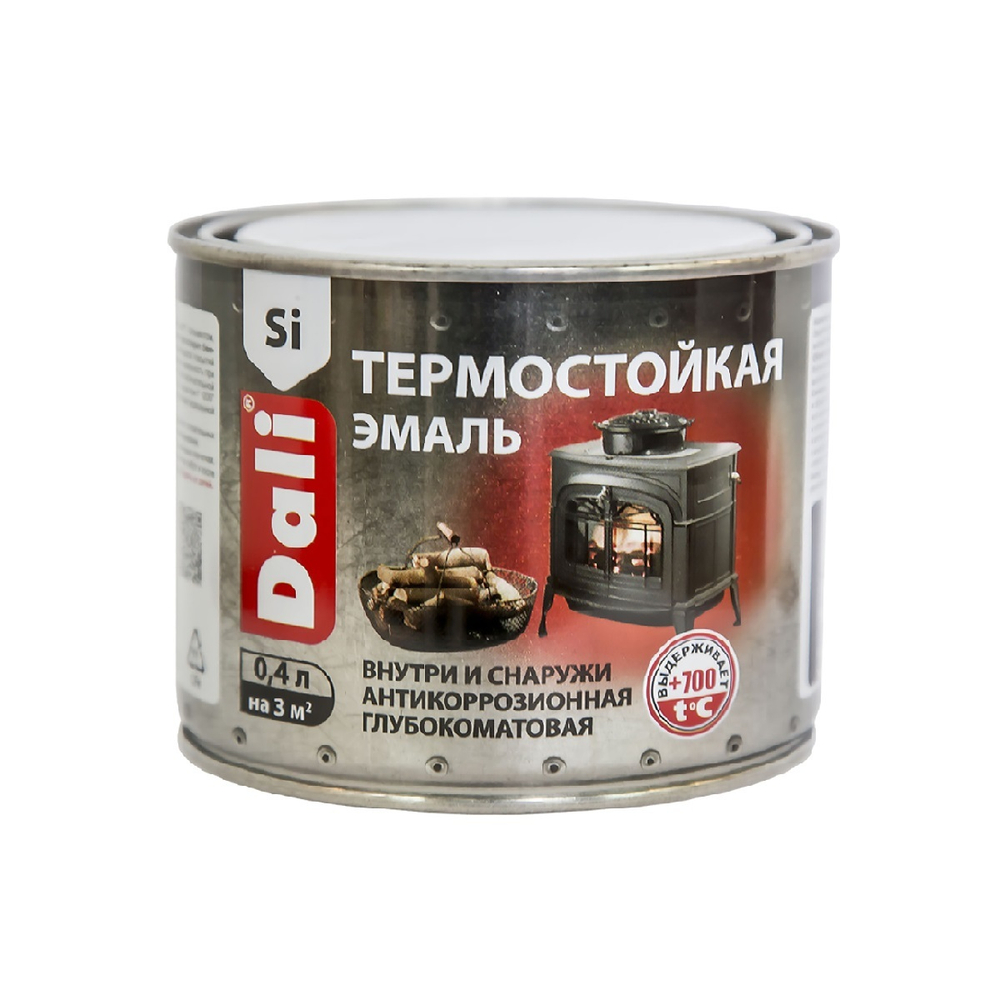DALI Эмаль термостойкая серебро матовый 0,4л