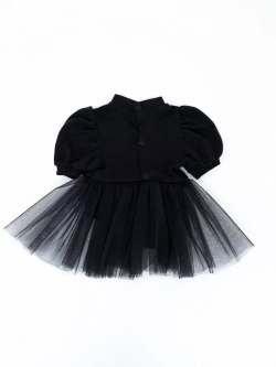 Платье-боди черное для новорожденных