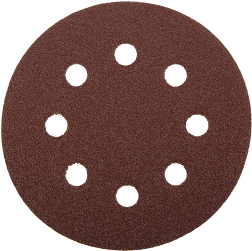 Круг шлифовальный ЗУБР ″Мастер″ универсальный, из абразивной бумаги на велкро основе, 8 отверстий, Р60, 125мм, 5шт