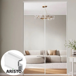 Дверь-купе ARISTO SLIM MAX, зеркало, профиль белый глянец