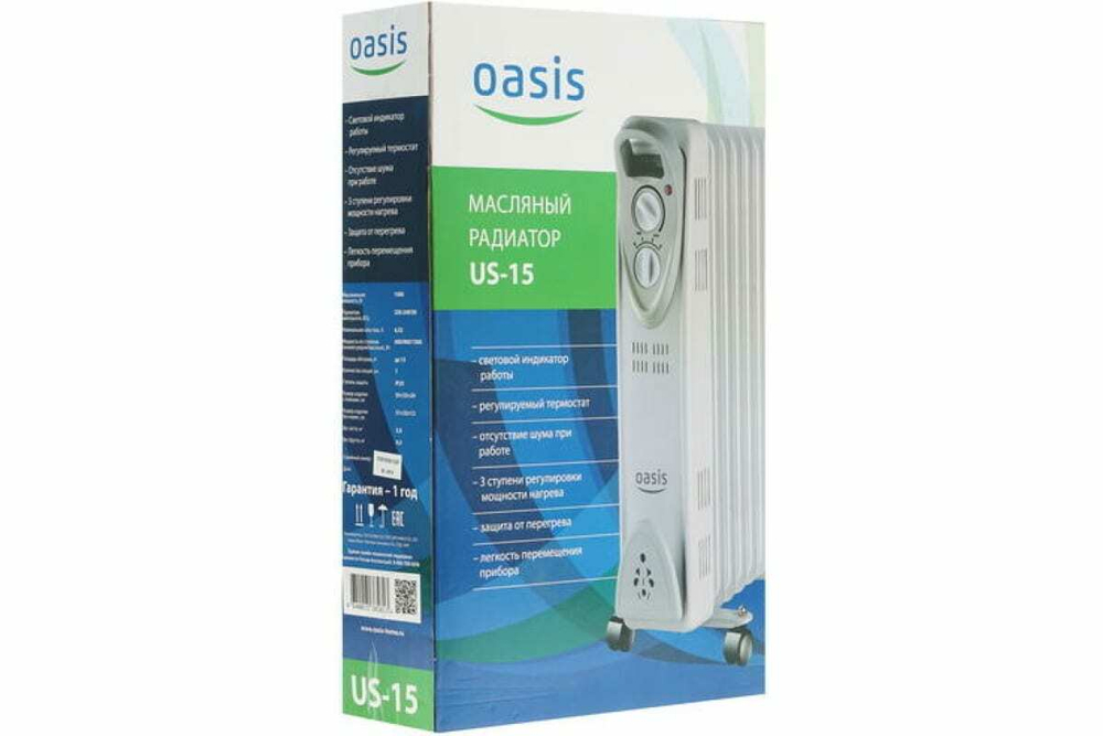Масляный радиатор Oasis US-15