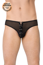 Трусы мужские на шнуровке SoftLine черные M/L