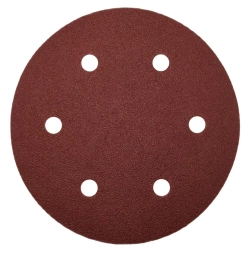 Шлифовальные круги 225 мм на липучке 10шт Р40, 6 отверстий / шлифовальные диски 225 для жирафа