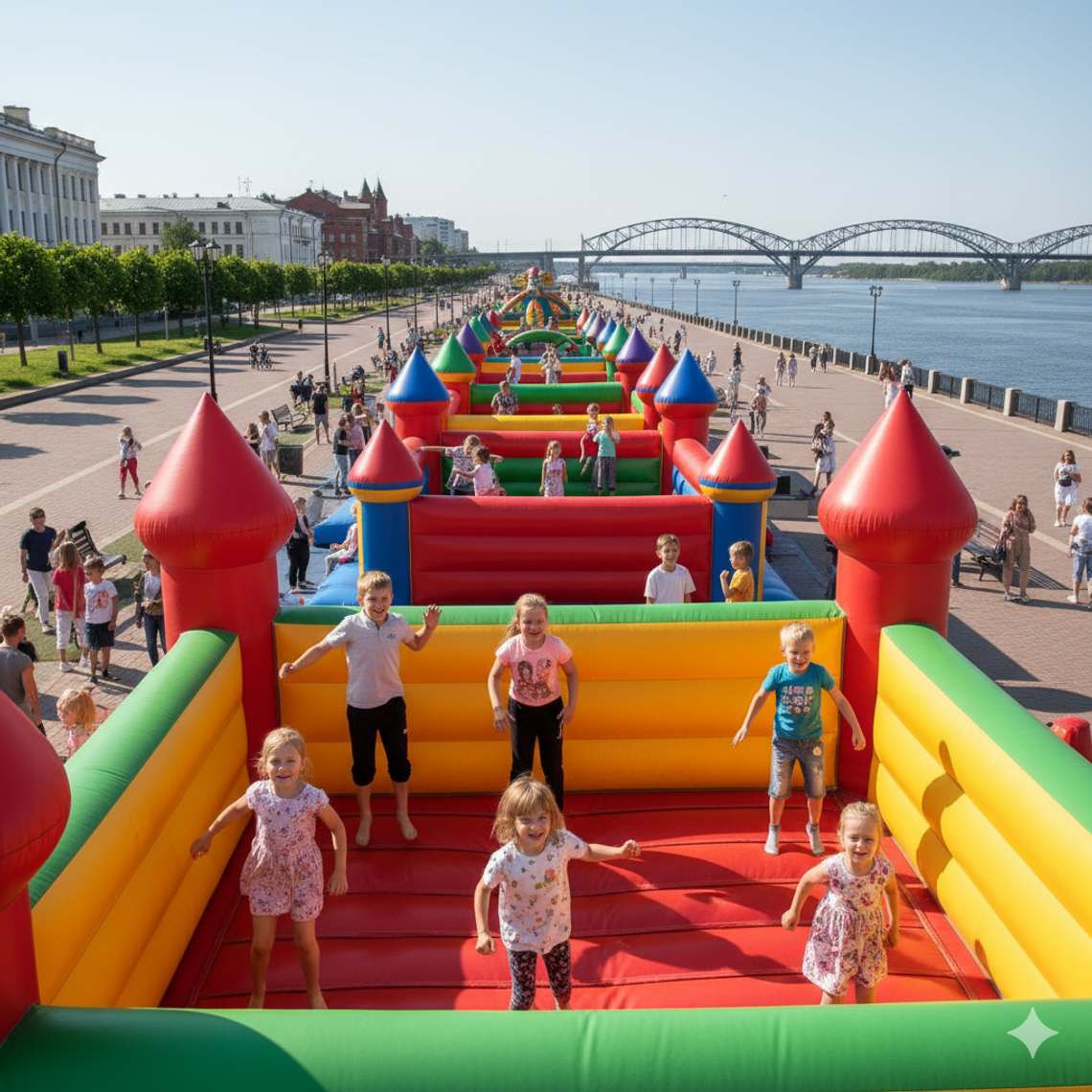 Батут купить в Архангельске – Надувные аттракционы БатутМастер