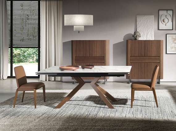 Раздвижной обеденный стол Angel Cerda 1120, 180-220-260x90 см,