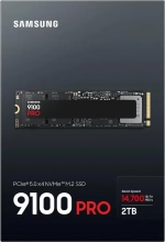 Твердотельный накопитель Samsung 9100 PRO, 2Tb, M2 NVMe, PCI-E Gen5, 14800/13400 Mb/s, Retail, MZ-VAP2T0BW