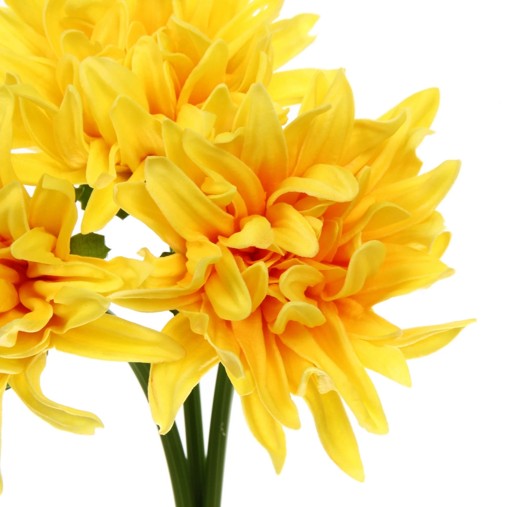 Цветы искусственные «Natur» 34см Хризантемы 3шт желтые