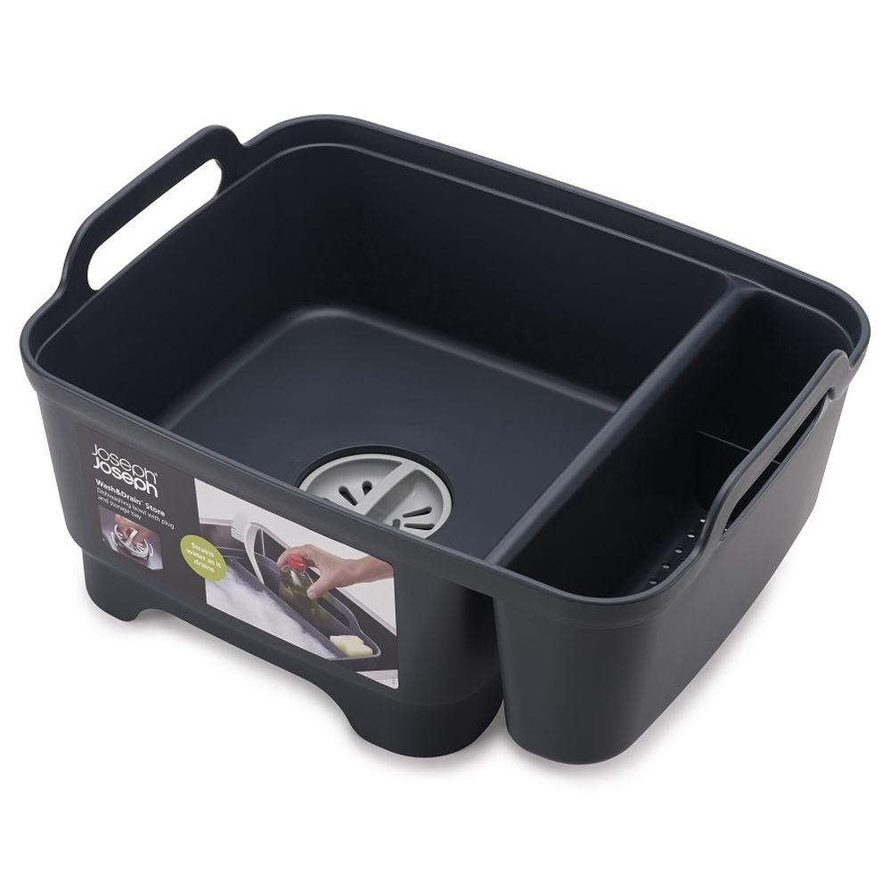 Контейнер для мытья посуды Wash & Drain™ тёмно-серый