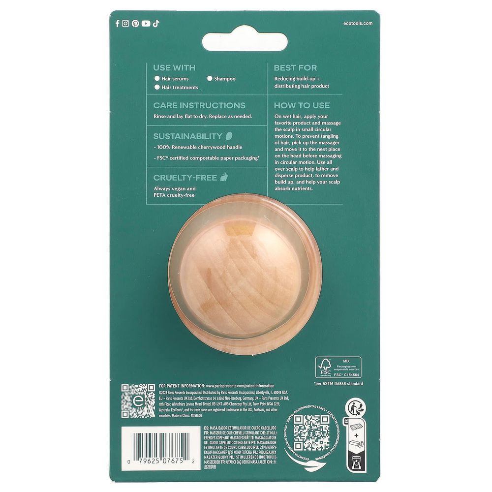 EcoTools, Стимулирующий массажер для кожи головы, 1 шт.