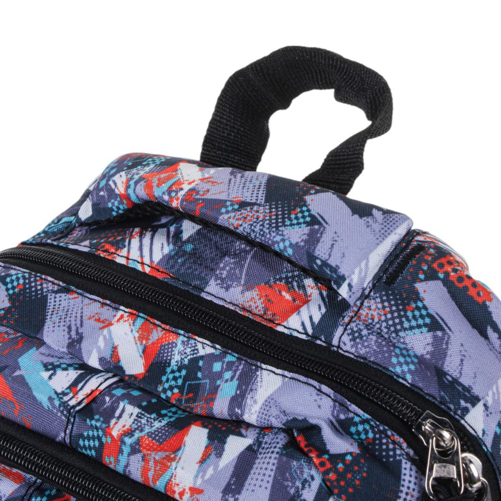 Рюкзак школьный 38*25*12см, серый, 2отдел+карман, 2бок.кармана