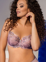 Бюстгальтер на косточках с чашками plus size на поролоне (Размер: 105D) (Цвет: сиреневый)