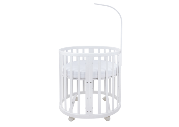Детская кроватка Ellipsebed на колесиках Белая