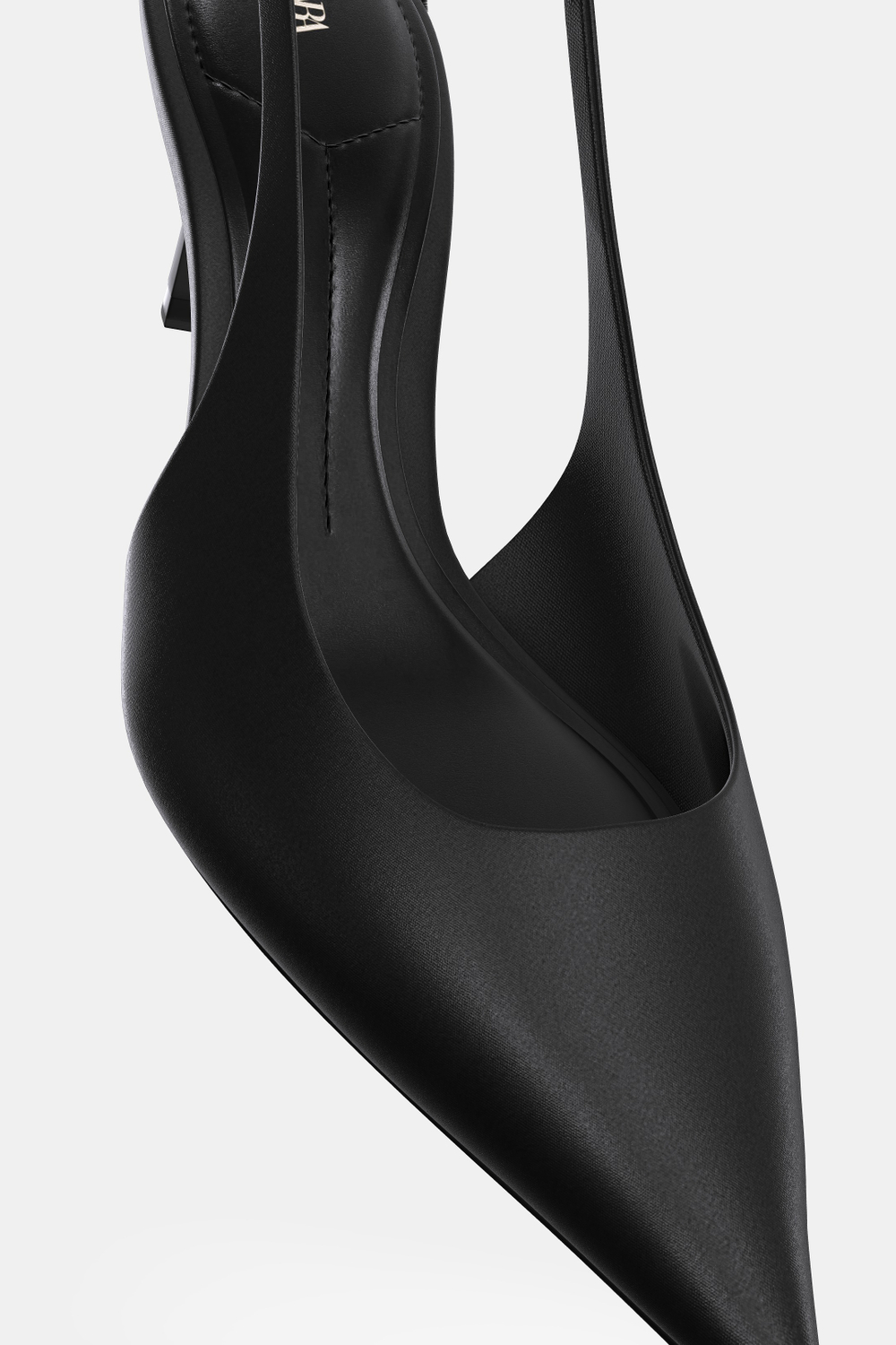 ZARA АТЛАСНЫЕ ТУФЛИ-МЮЛИ С БАНТОМ, ЧЕРНЫЙ