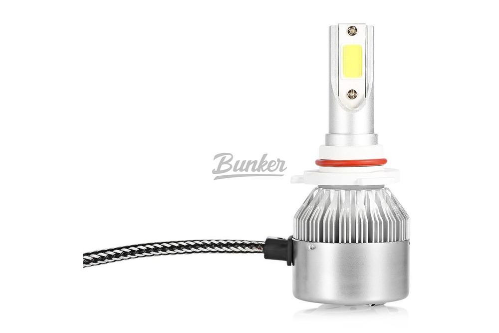 Светодиодные лампы C6, цоколь HB3 (эконом) в головной свет, (компл)