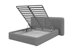 Кровать с подъемным механизмом Hub Soft 160 см (светло-серый, твид)