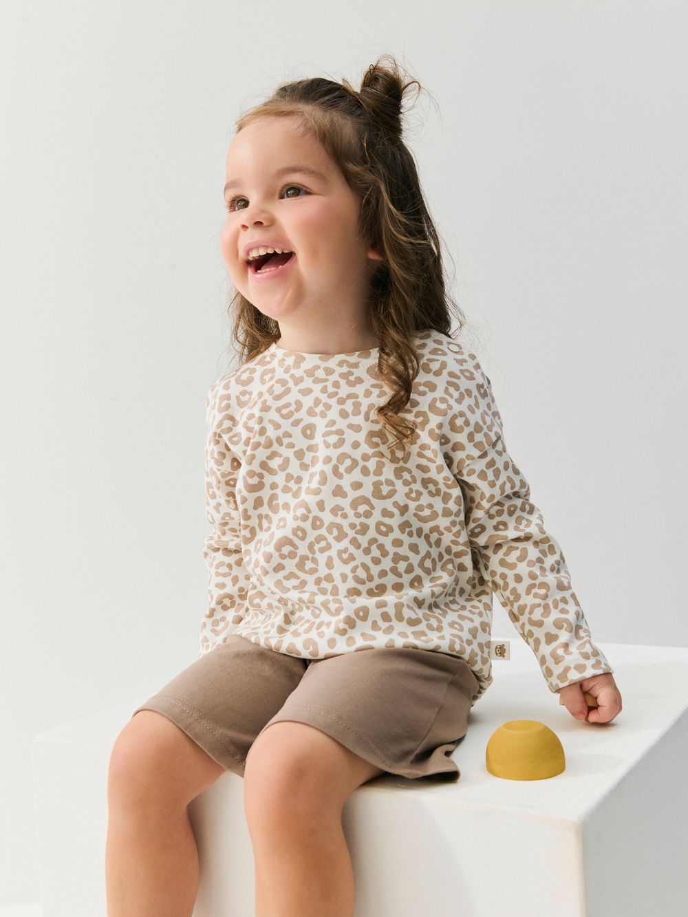 Лонгслив "Бежевый леопард" 0+