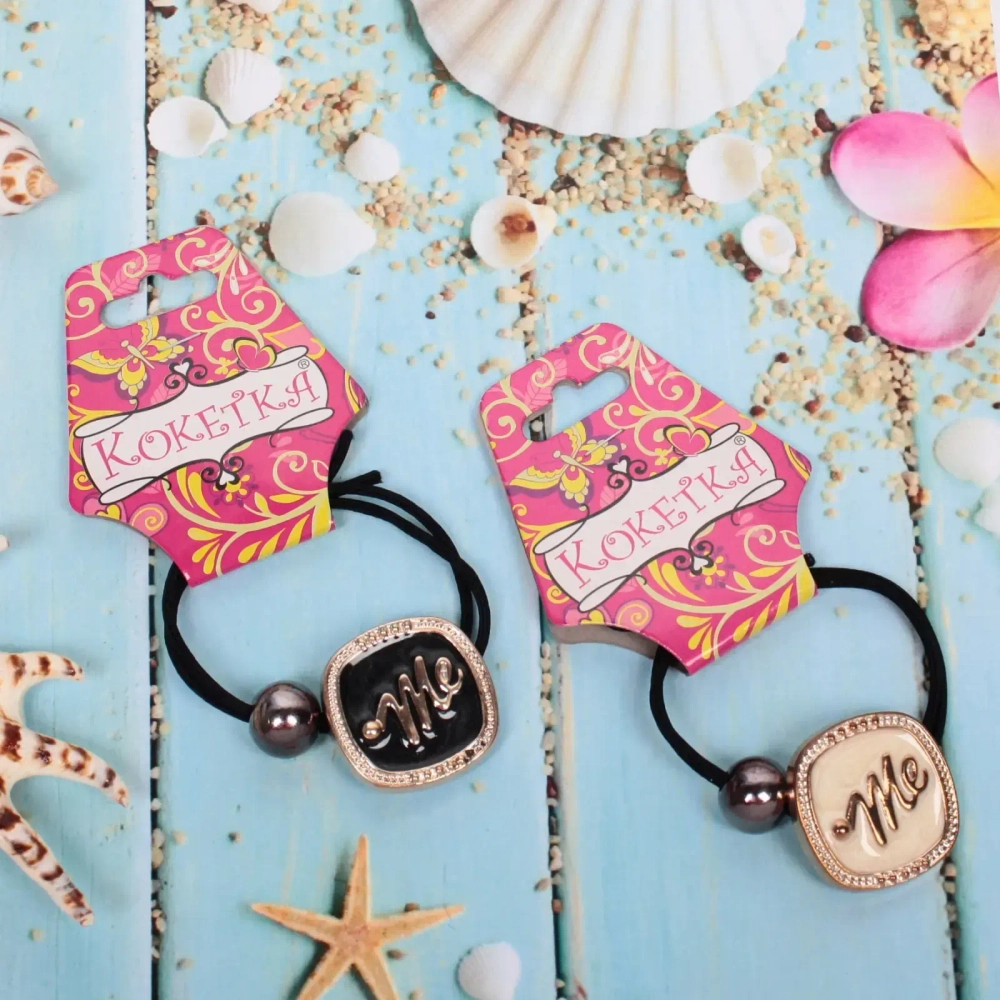 Резинка для волос 1шт «Кокетка - Aks Bambina», ME, микс 2 цвета, d-5см